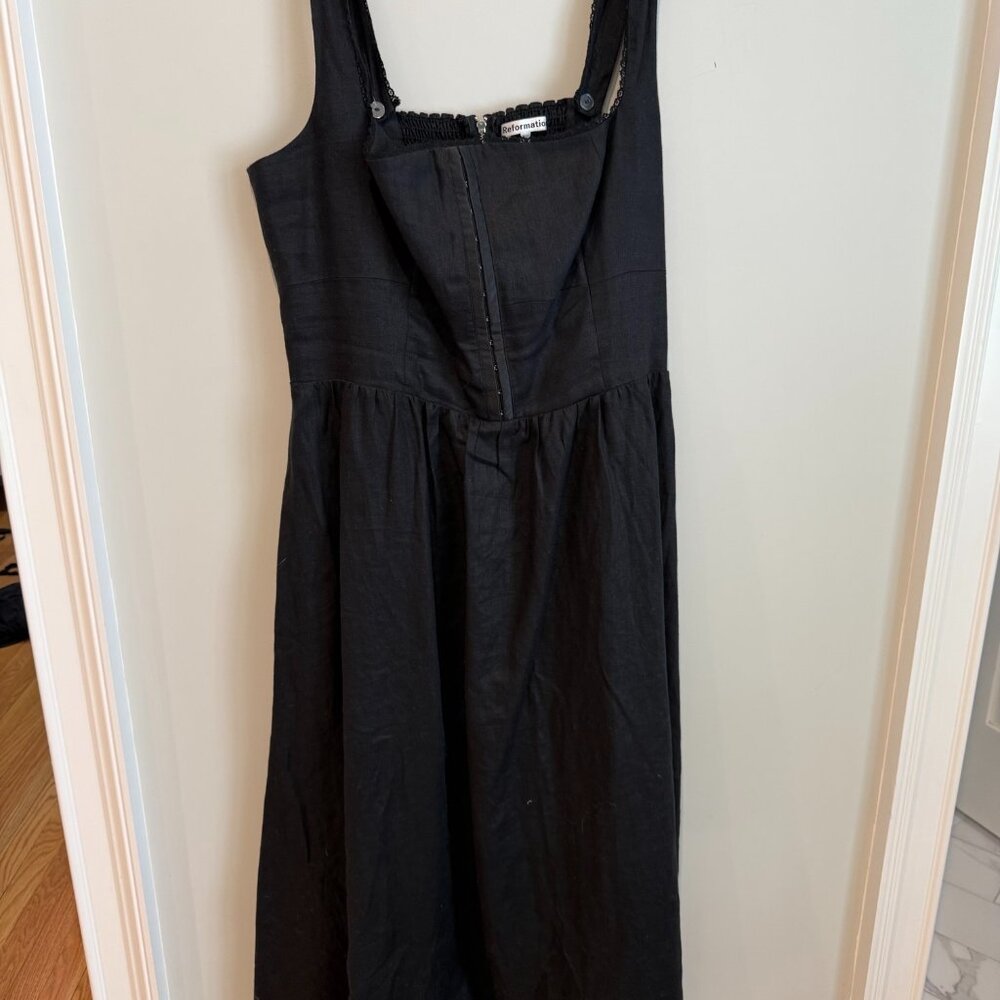 Reformation Black Midi Sundress